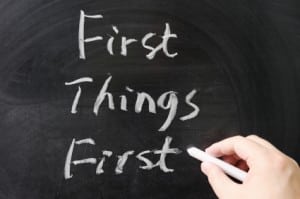 First things first, creative proces