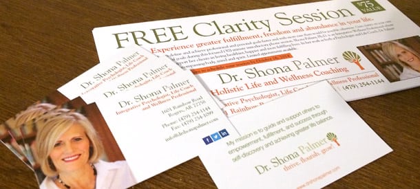 Dr Shona Palmer Business Cards and Flyer/Coupon