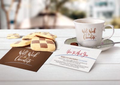 Will Work for Chocolate Website Business Cards