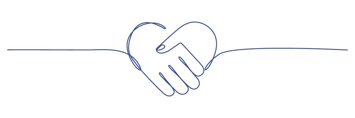 GivingTuesday-Hand-Seperator Line drawing of hands coming together to form a heart for #GivingTuesday